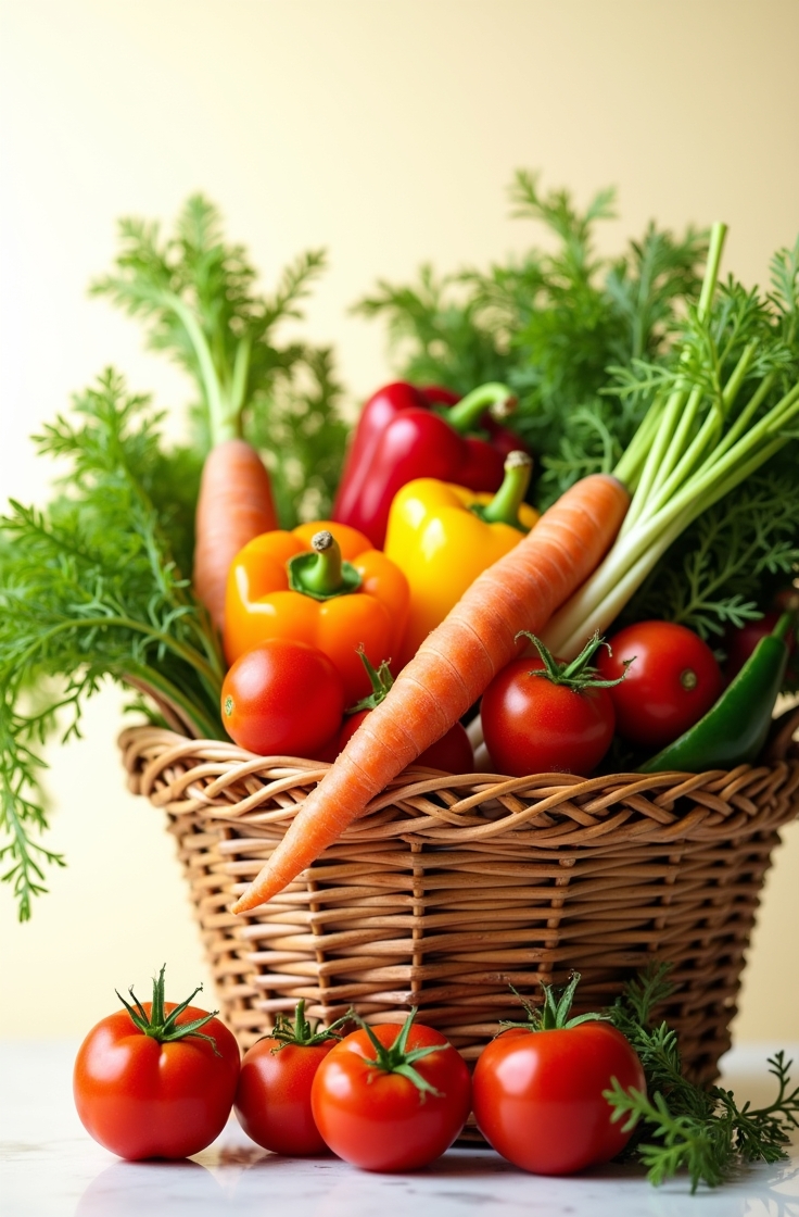 Farverig vegetarisk mad
